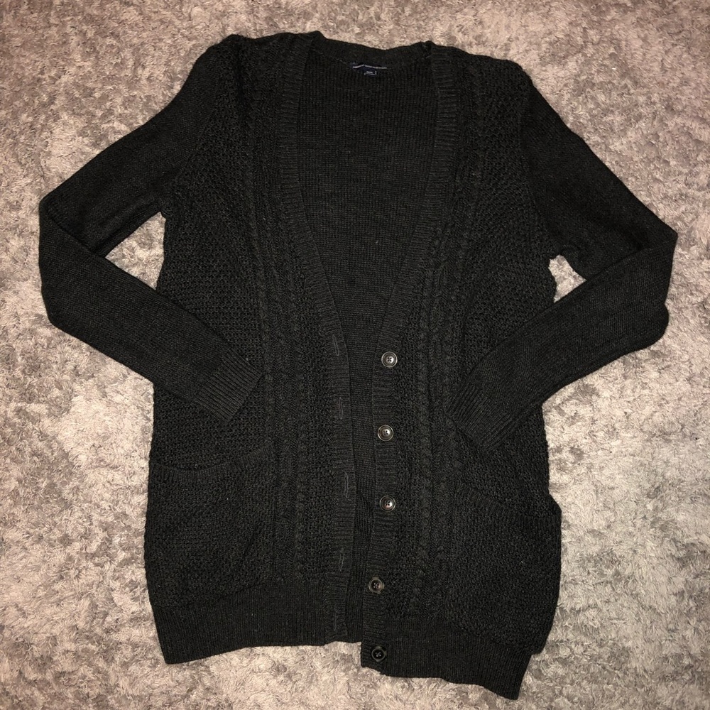American Eagle Outfitters Charcoal Cardigan